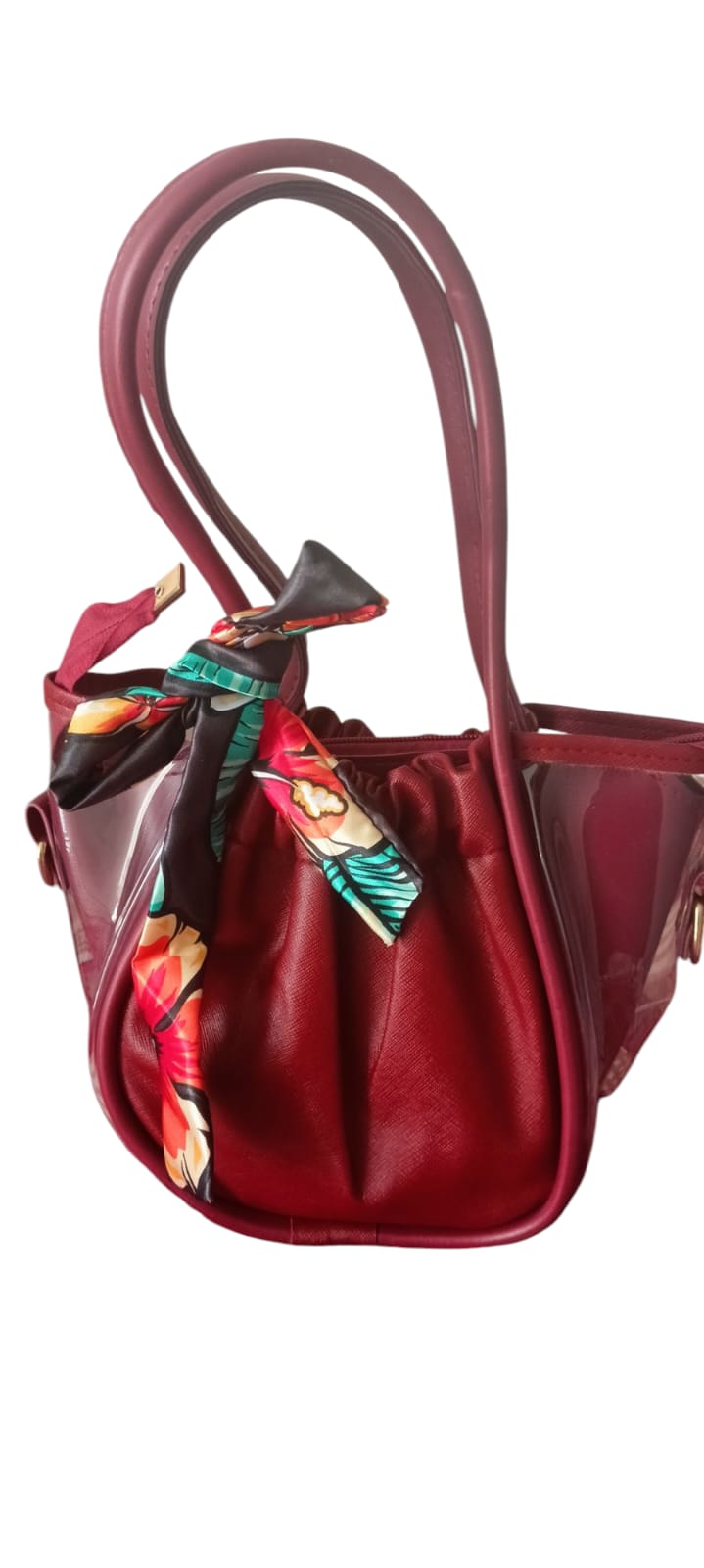 Silk Scarf Accent purse, hand bag