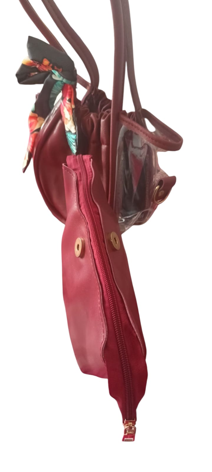 Silk Scarf Accent purse, hand bag - Image 3